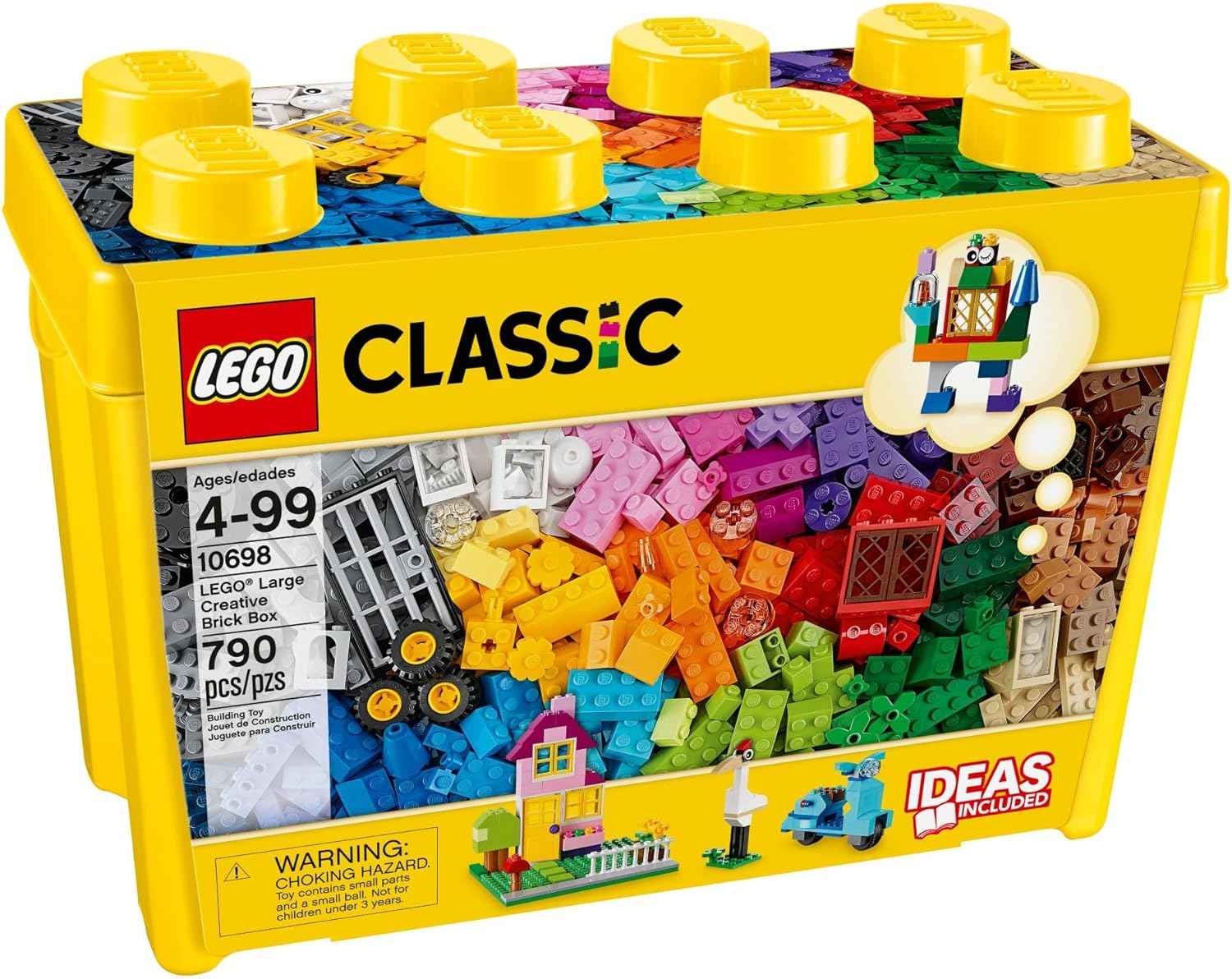 lego classic large creative brick box 10698 790 piece building set toy storage solution