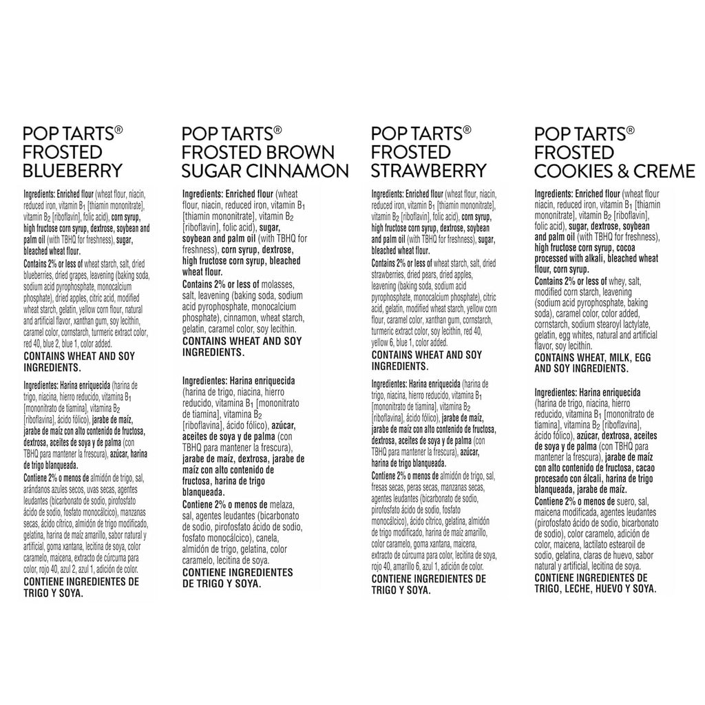 pop-tarts toaster pastries, variety pack, 60 count, sweet fillings, kids and adult snack