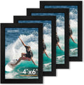 FIXSMITH 8x10 Picture Frame Set of 2, Photo Frame with HD Plexiglass, Display Pictures 5x7 with Mat or 8x10 Without Mat Multi Picture Frames Collage for Tabletop or Wall Display, Black