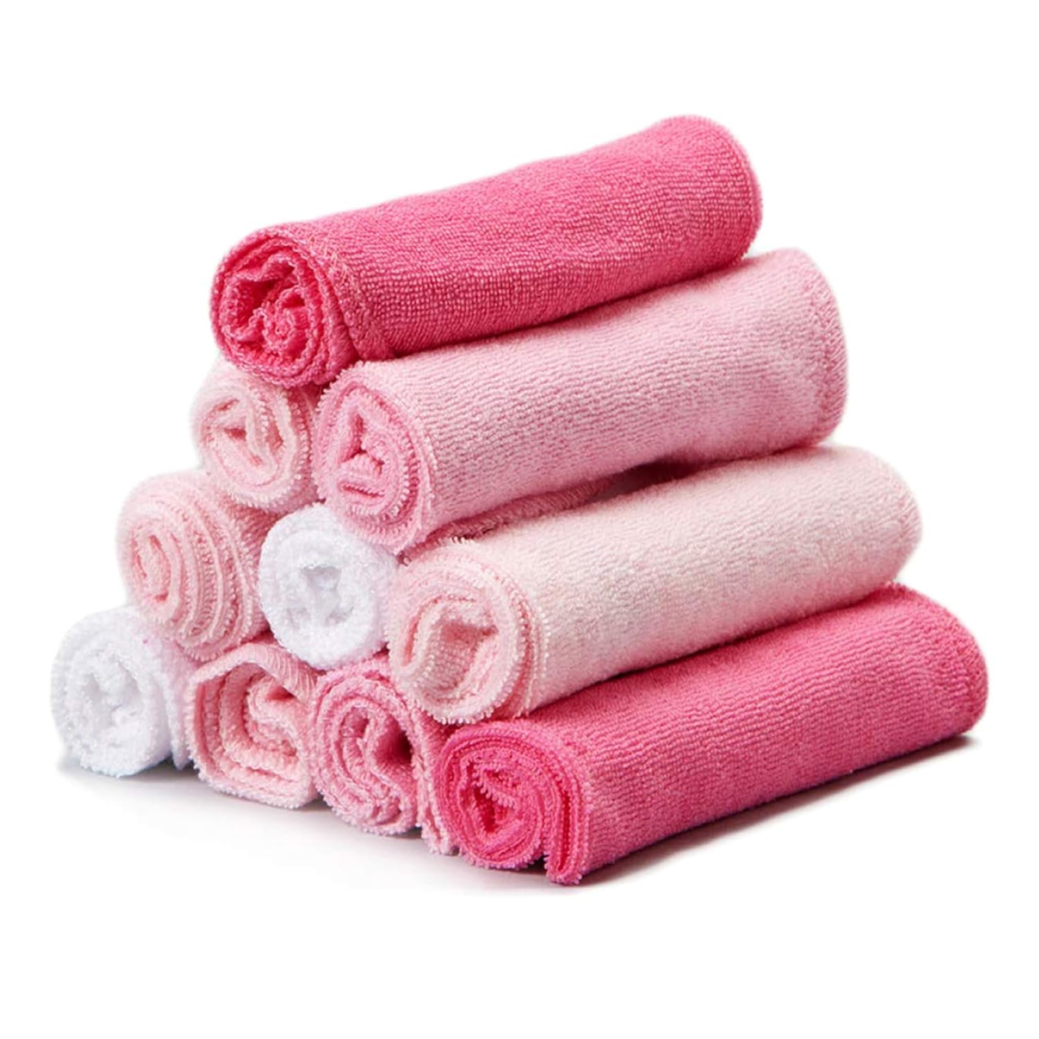 Spasilk newborn washcloths, 10-pack, 80% cotton, 20% polyester, 9x9 inches, various colorful prints