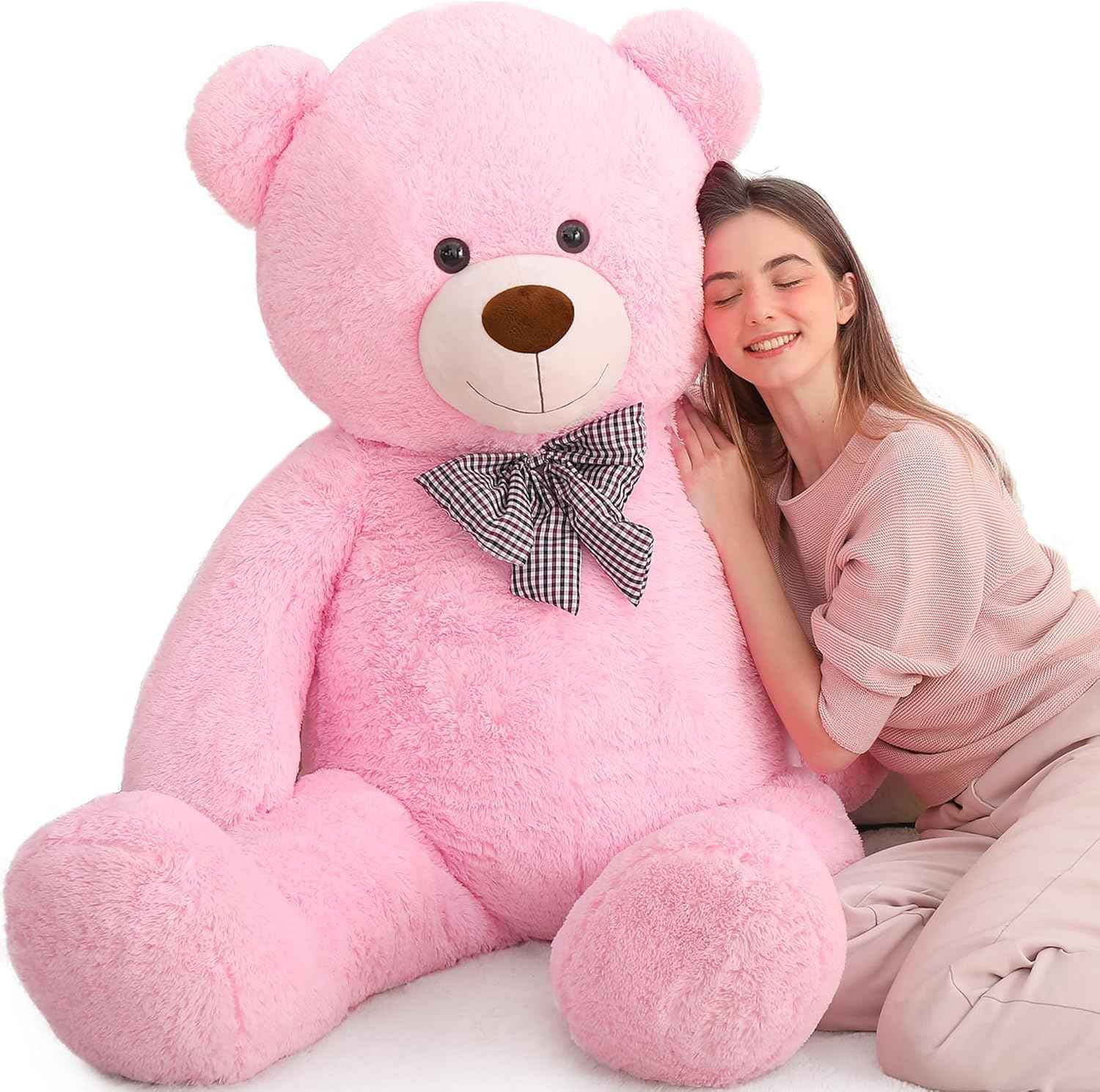 MaoGoLan Giant Teddy Bear 4 Feet,Adorable and Cuddly Big Bear Stuffed Animal 47", Classic Teddy Bear Plush Gift Decoration for Baby Shower,Party,Birthday,Valentines Day,Tan