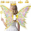 maysida Electric Fairy Wings for Girls, Light Up Moving Butterfly Wings with LED Lights and Music, Toy for Kids as Halloween Valentine Birthday Christmas Party Costume Princess Cosplay Dress Up Gift