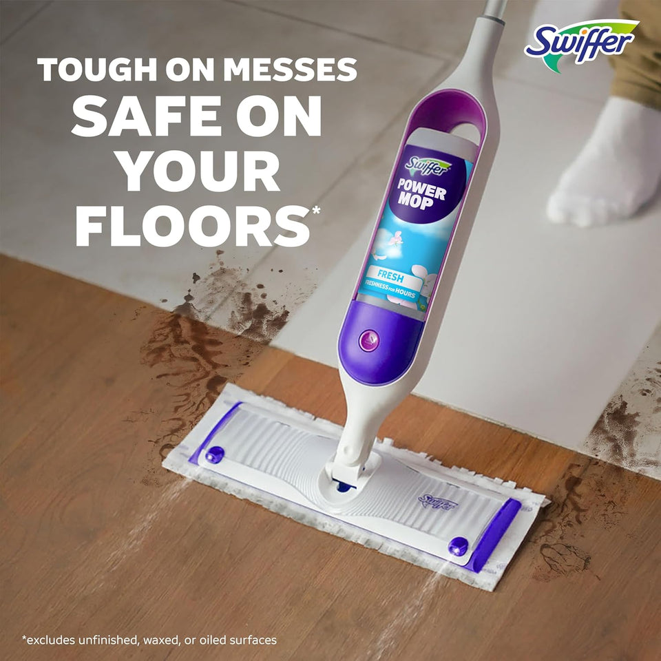 Swiffer PowerMop Multi-Surface Mopping Pad Refills for Floor Cleaning, 11 Count