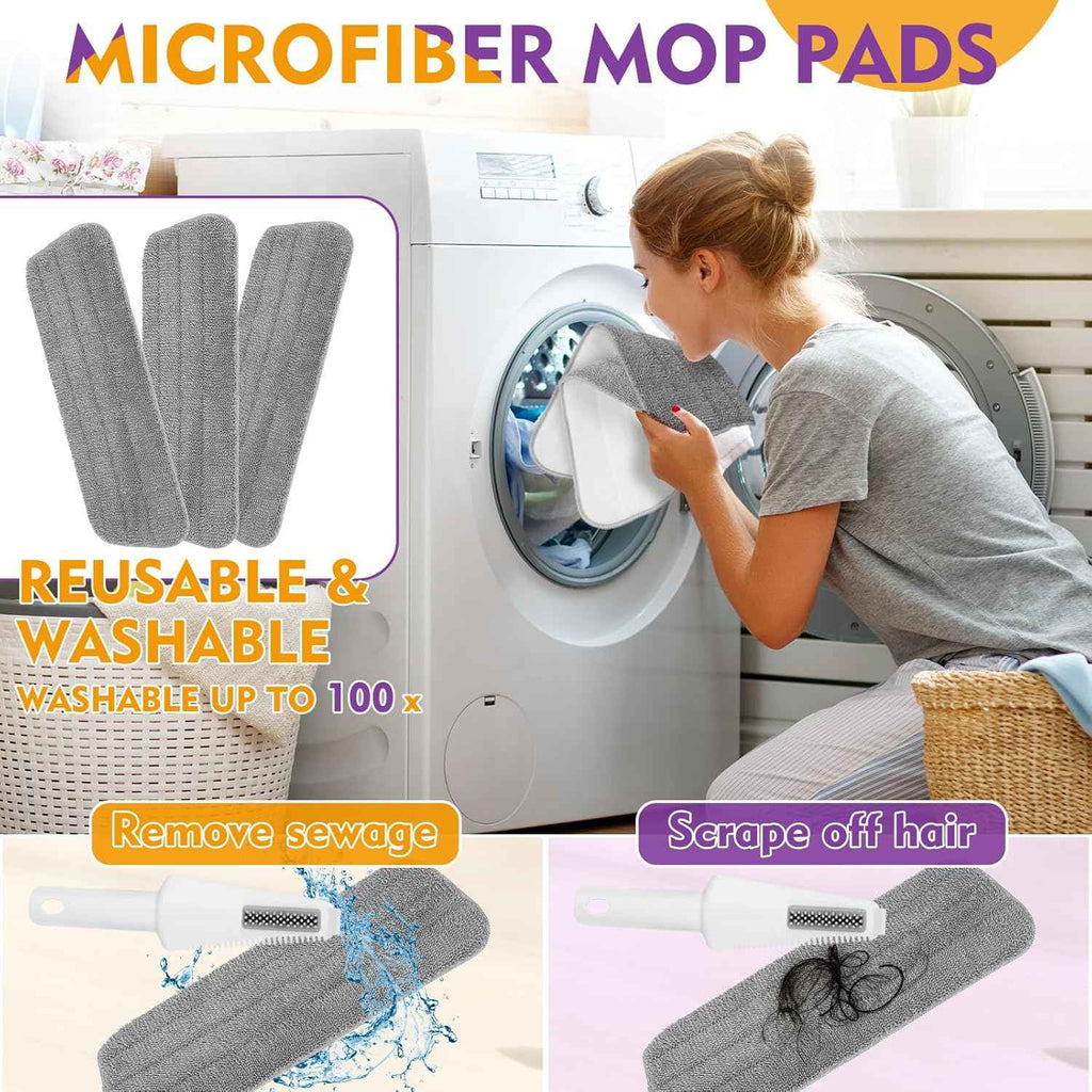 Spray Mop for Floor Cleaning with Washable Pads, Microfiber Wet Mops with 800 ml Refillable Bottle,Reusable Dust Mops with Sprayer for Hardwood Laminate Vinyl Tile Cleaning