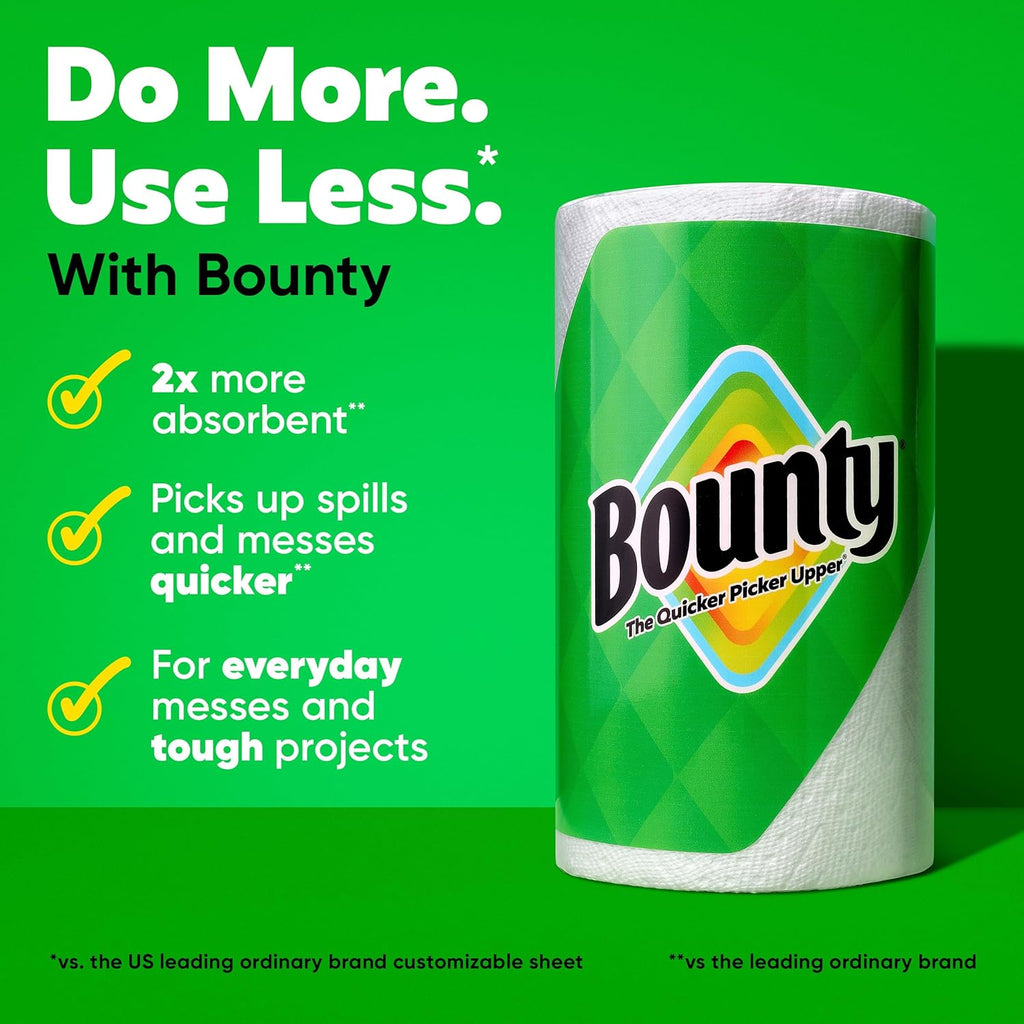 Bounty Select-A-Size Paper Towels, White, 8 Triple Rolls = 24 Regular Rolls - ShopUS