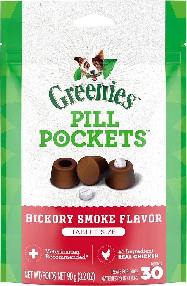 Greenies Pill Pockets for Dogs Large Size, Soft Dog Treats, Chicken Flavor, 15.8 oz. Pouch (60 Treats)