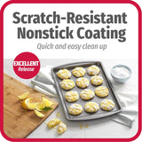 GoodCook Everyday Nonstick Carbon Steel 13” x 9” Baking Sheet Set, 3 Pack – Standard-Sized Carbon Steel Cooking Pans, Bakeware Set, Cookie Sheets for Baking, Oven Pan Set