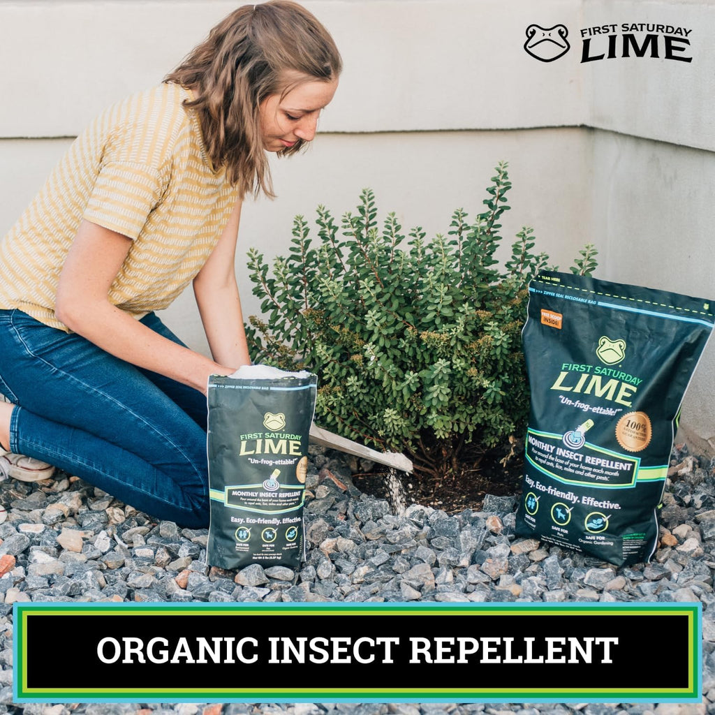 First Saturday Lime Insect Deterrent-20LB Bag| Monthly Insect Shield| Multi-PLrpose Insect Control for Outdoors| Prevents Ants & Other Insects