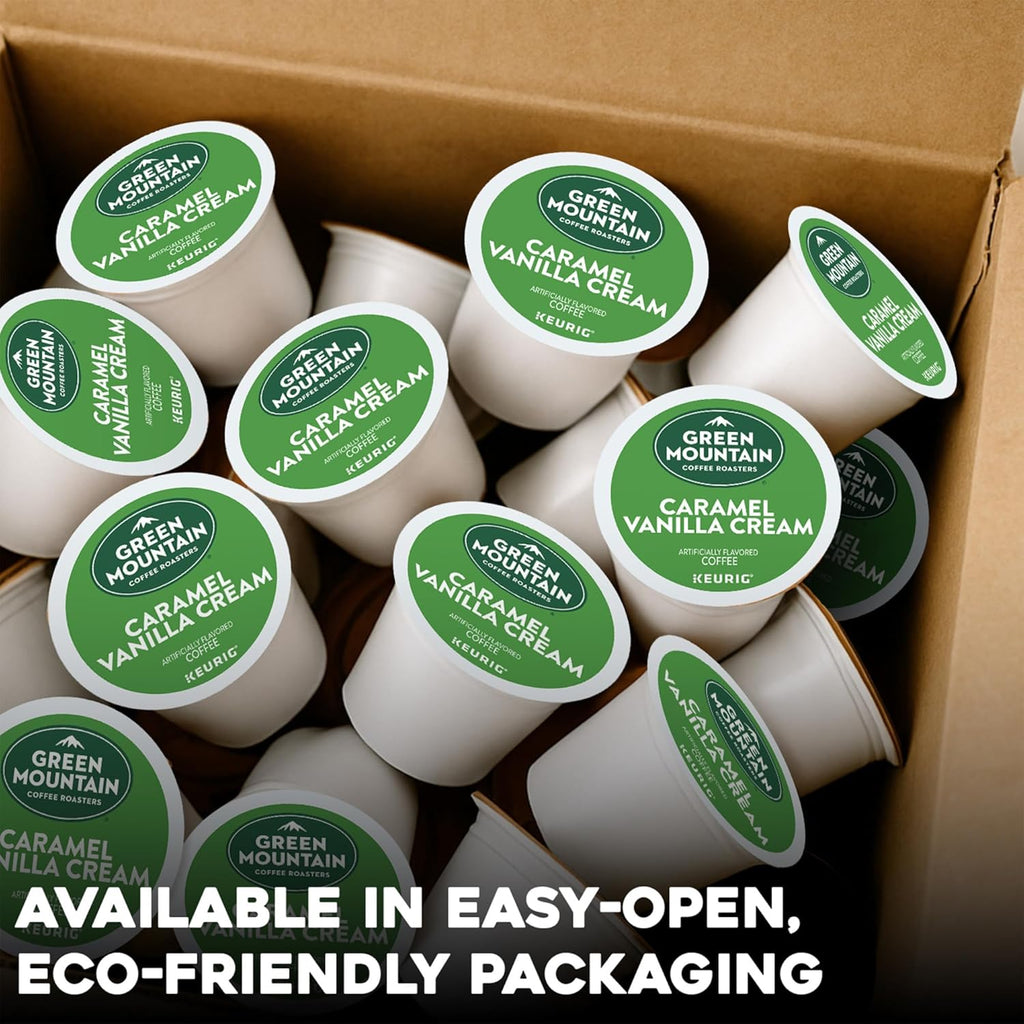 Green Mountain Coffee Roasters light roast K-Cup pods, 72 count, caramel vanilla cream flavor