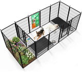FXW Rollick Unleashed Dog Playpen for Indoor, Yard, RV Camping, 24 inch 8 Panels for Small and Puppy Dogs, Black│Patented