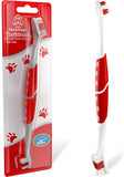 Red Pet Toothbrush for Medium & Large Dogs and Cats with Soft Bristles - Easy Teeth Cleaning