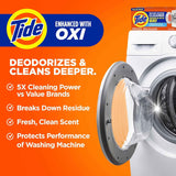 Washing Machine Cleaner by Tide, Washer Machine Cleaner with Oxi for Front and Top Loader Washer Machines, Deep Cleaning Residue & Odor Eliminator, 7 Month Supply
