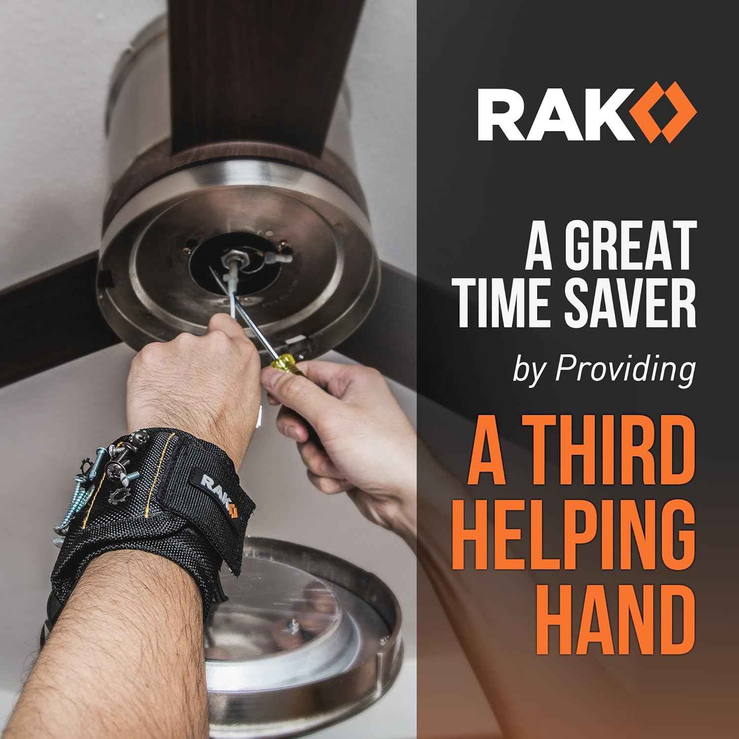 rak magnetic wristband for men - premium tool belt with strong magnets and durable 1680d ballistic nylon