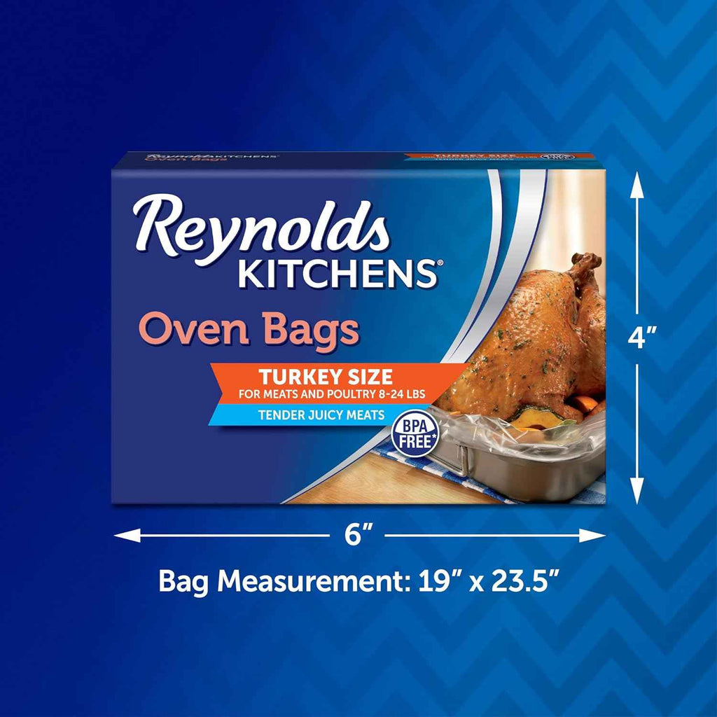 Reynolds Kitchens Turkey Size Oven Bags, 2-count, up to 24 pounds capacity, BPA-free, oven-safe to 400°F