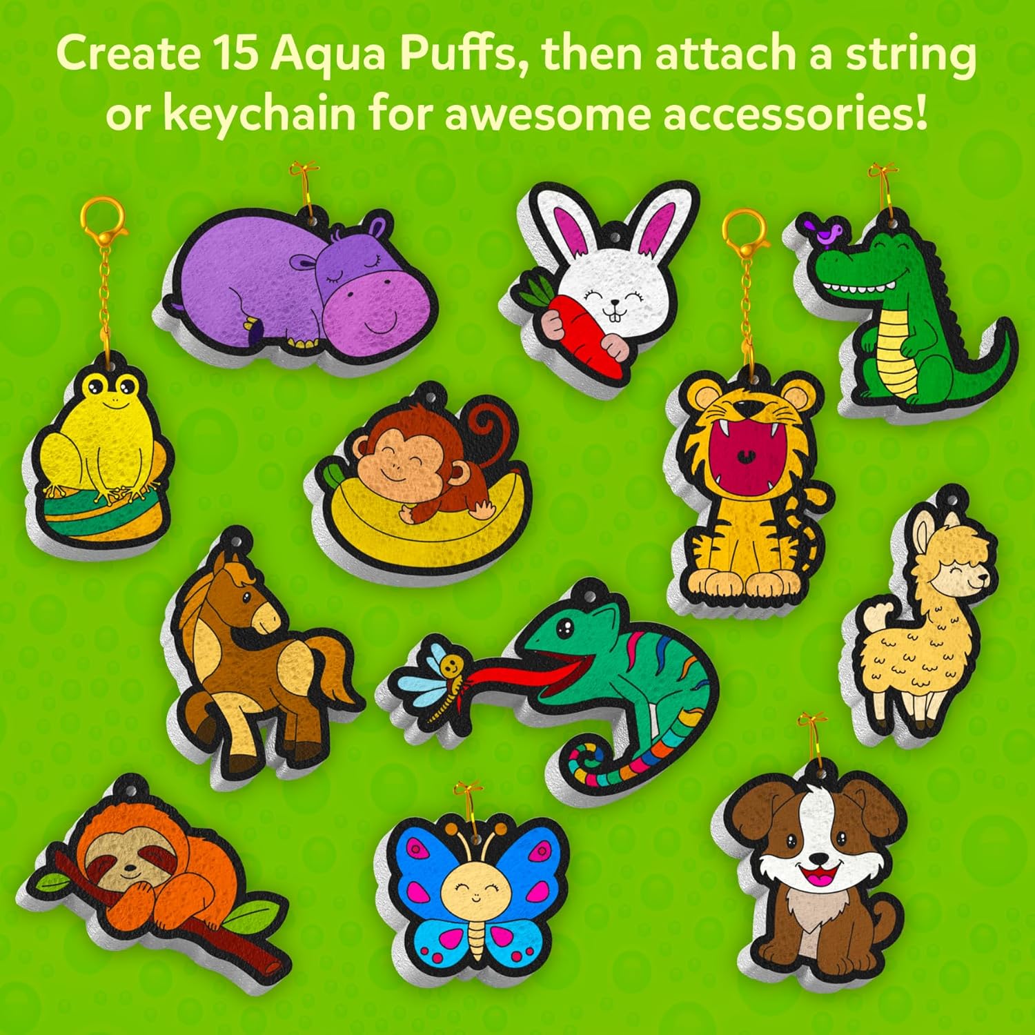 Skillmatics Aqua PLffs - 3D Art Kit, Animals, Mess-Free Paint by Number Craft for Kids, DIY Color & Inflate Activity, Travel & Creative Gift for Girls & Boys Ages 4, 5, 6, 7, 8, 9, 10