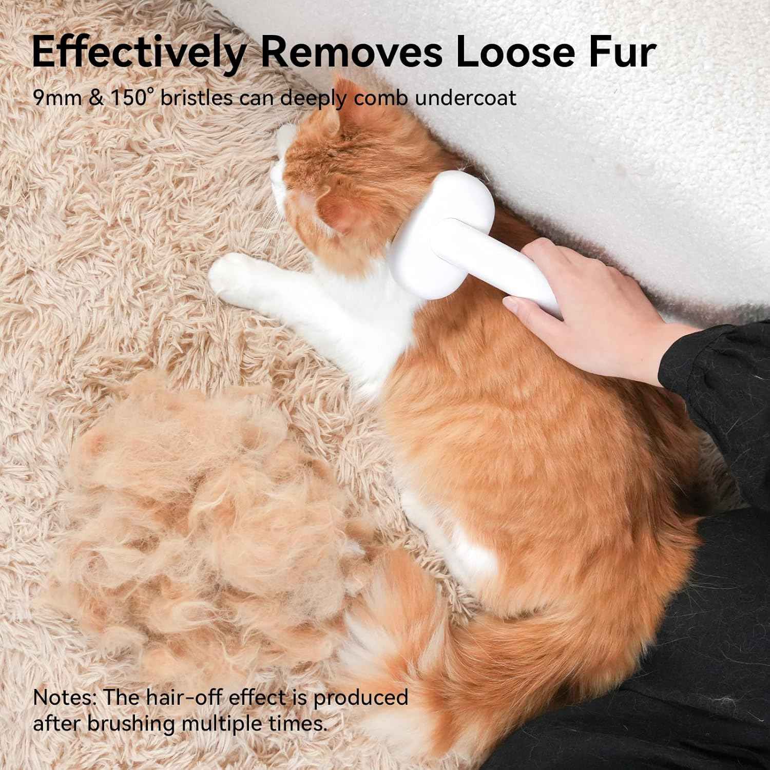Aumuca cat brush for shedding and grooming indoor cats with long or short hair