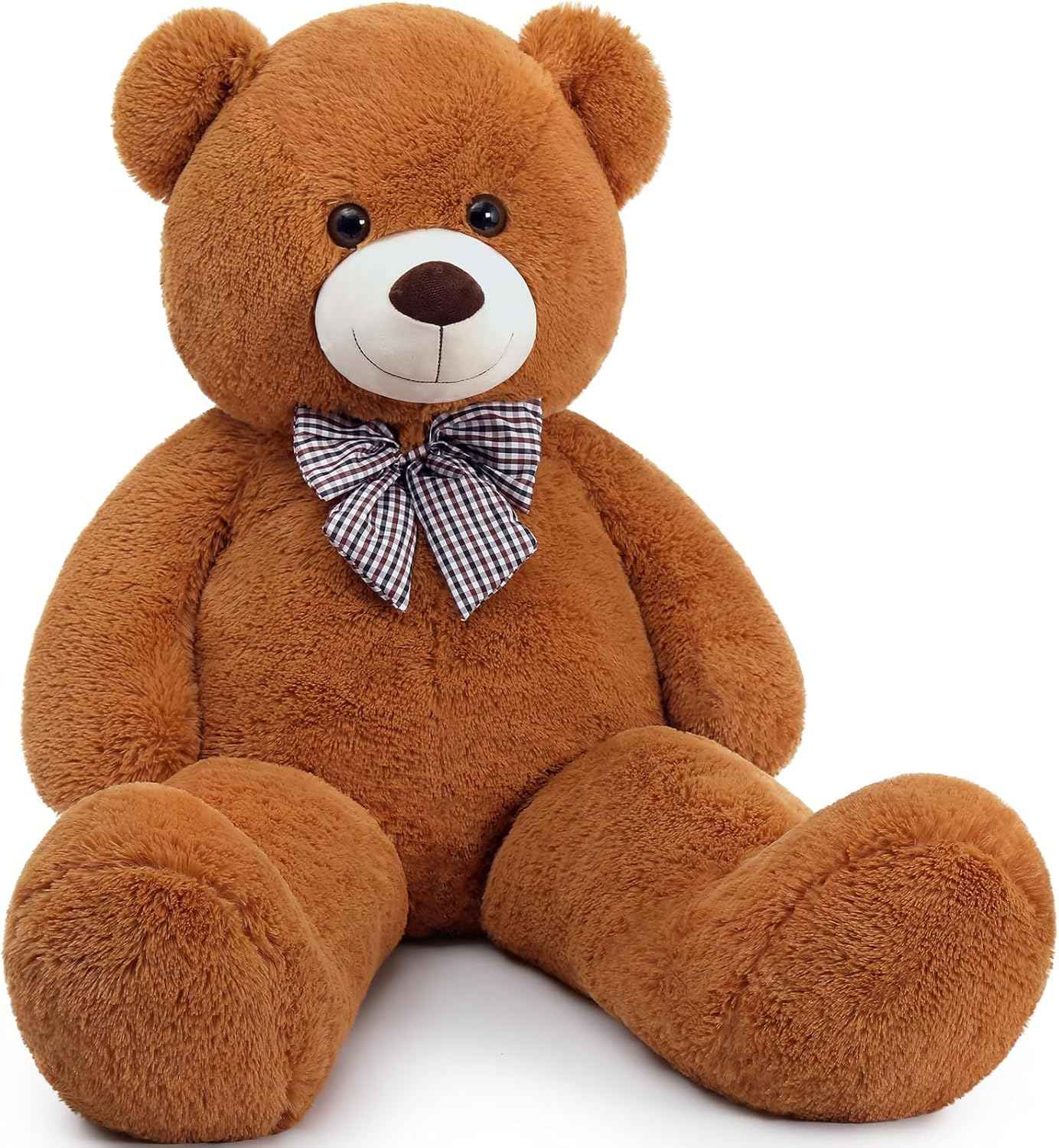 MaoGoLan Giant Teddy Bear 4 Feet,Adorable and Cuddly Big Bear Stuffed Animal 47", Classic Teddy Bear Plush Gift Decoration for Baby Shower,Party,Birthday,Valentines Day,Tan