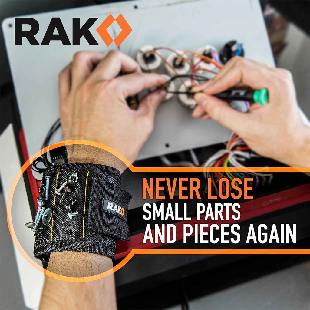 RAK Magnetic Wristband Gifts for Men - Premium Tool Belt for Holding Screws Nails with Powerful Magnets, Cool Gadgets Stocking Stuffers for Men, Holiday for Dad, Husband, Grandpa, Him