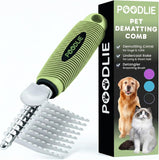 poodle-dematting-fur-rake-comb-brush-for-dogs-and-cats-with-long-2.5inch-steel-safety-blades