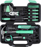 CARTMAN 39 Piece Tool Set General Household Hand Kit with Plastic Toolbox Storage Case Orange