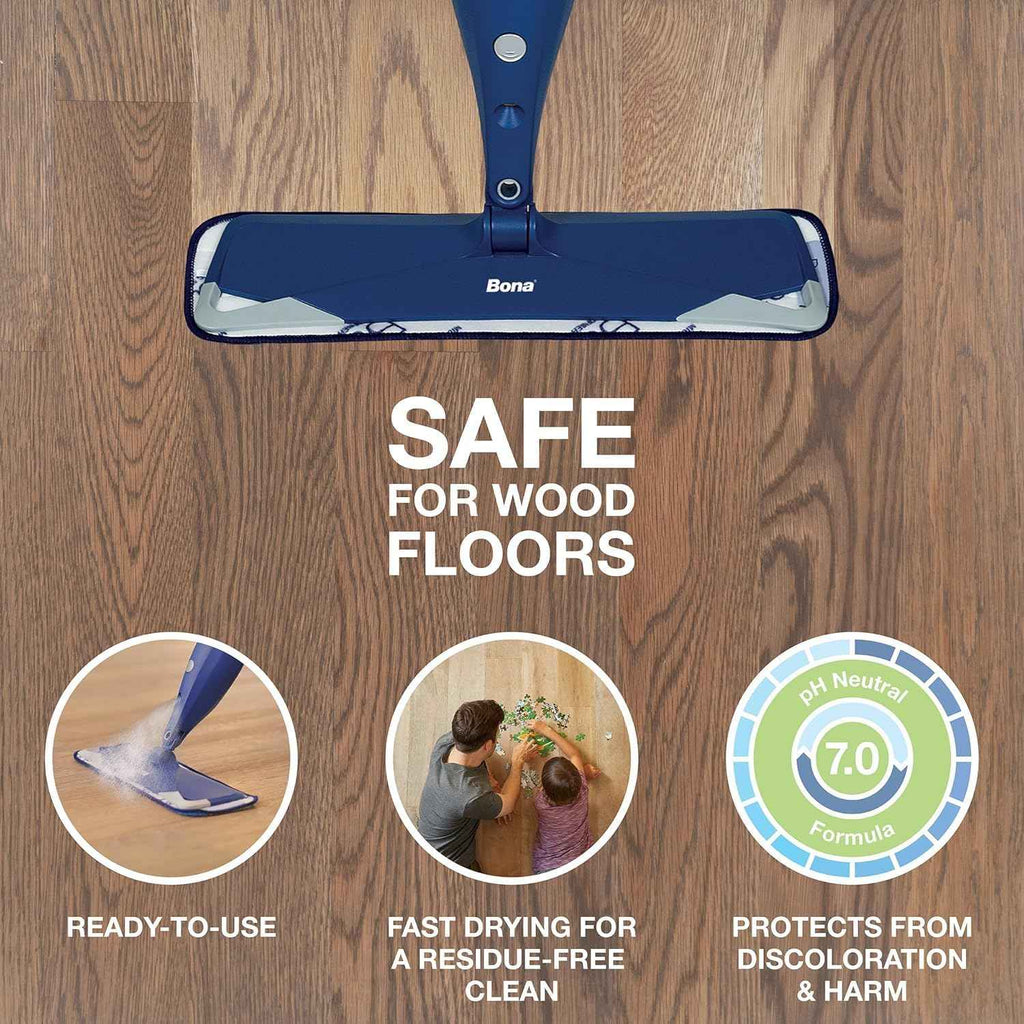 Bona hardwood floor cleaner refill 128 oz unscented residue-free cleaning solution
