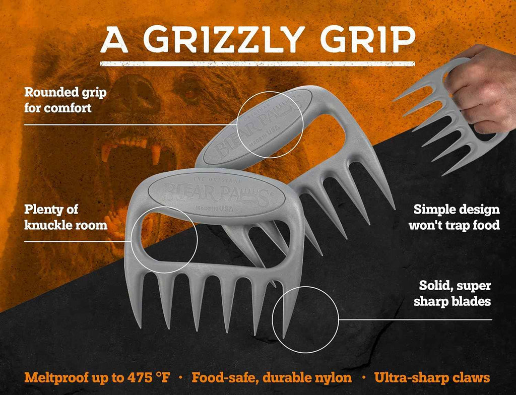 Bear Paws Meat Claws - Easily Shred, Pull, and Serve Pork, Chicken, Brisket, and Turkey