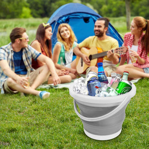 silicone collapsible mop bucket 5l household cleaning ice bucket no wringer
