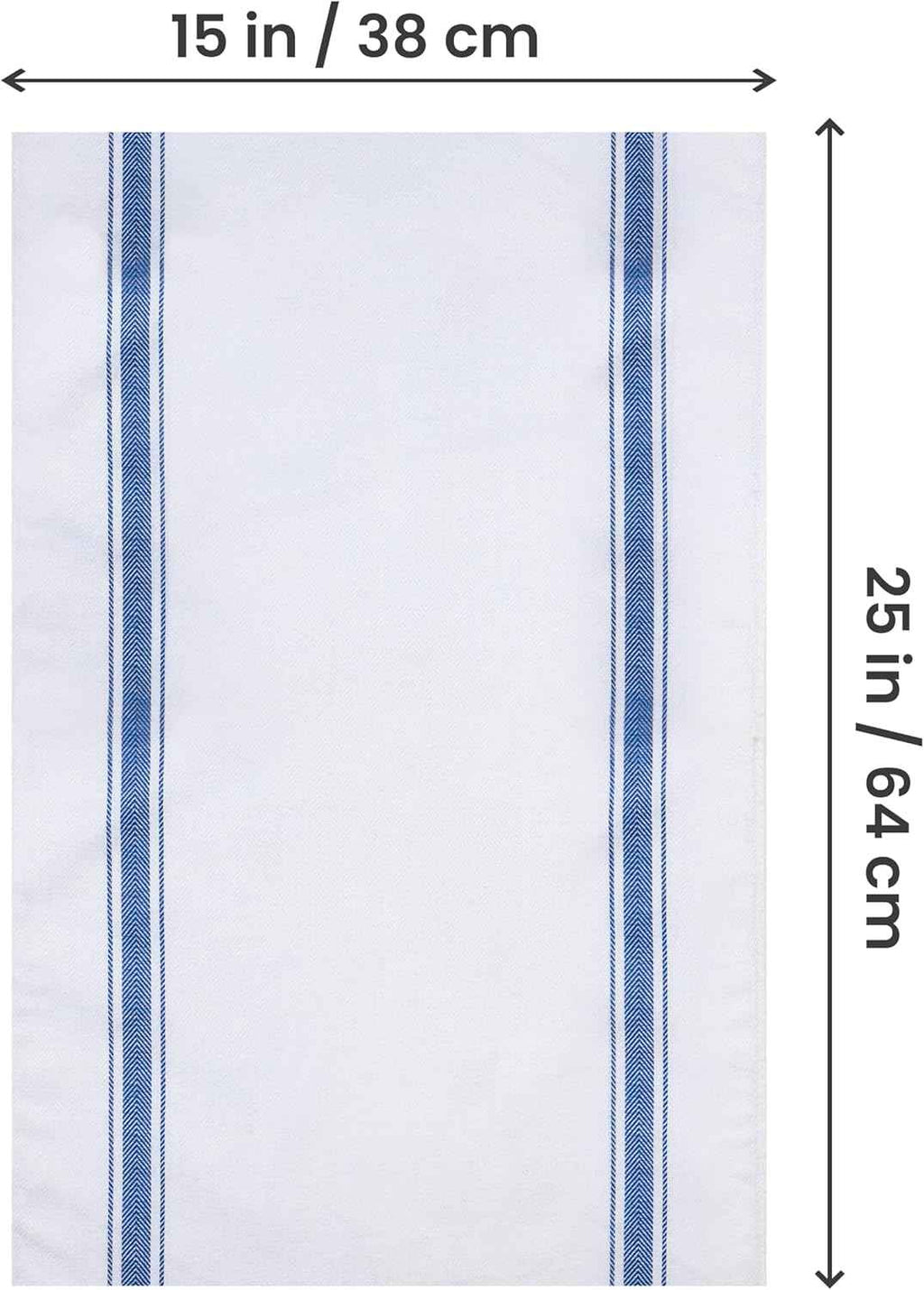 Utopia Towels 12 Pack Blue Dish Towels 100% Ring Spun Cotton Highly Absorbent Reusable Cleaning Bar
