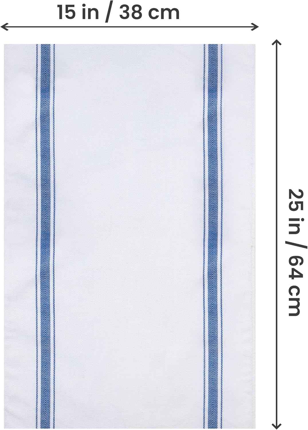 Utopia Towels 12 Pack Blue Dish Towels 100% Ring Spun Cotton Highly Absorbent Reusable Cleaning Bar