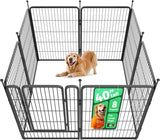 fxw rollick unleashed dog playpen for indoor, yard, rv camping, 24 inch 8 panels for small and puppy dogs, black