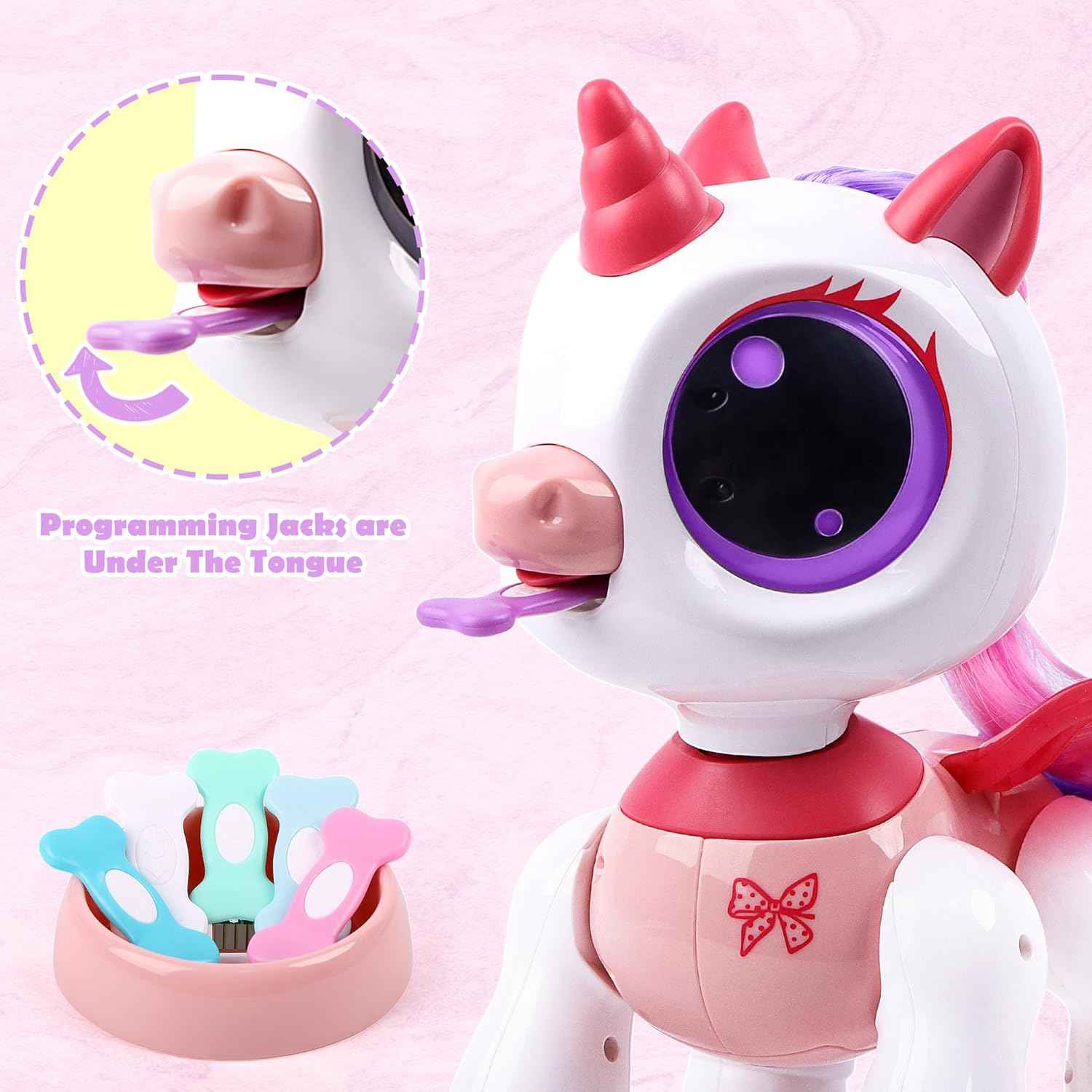 sprshy remote control unicorn pink pegasus toy for girls ages 3 to 8