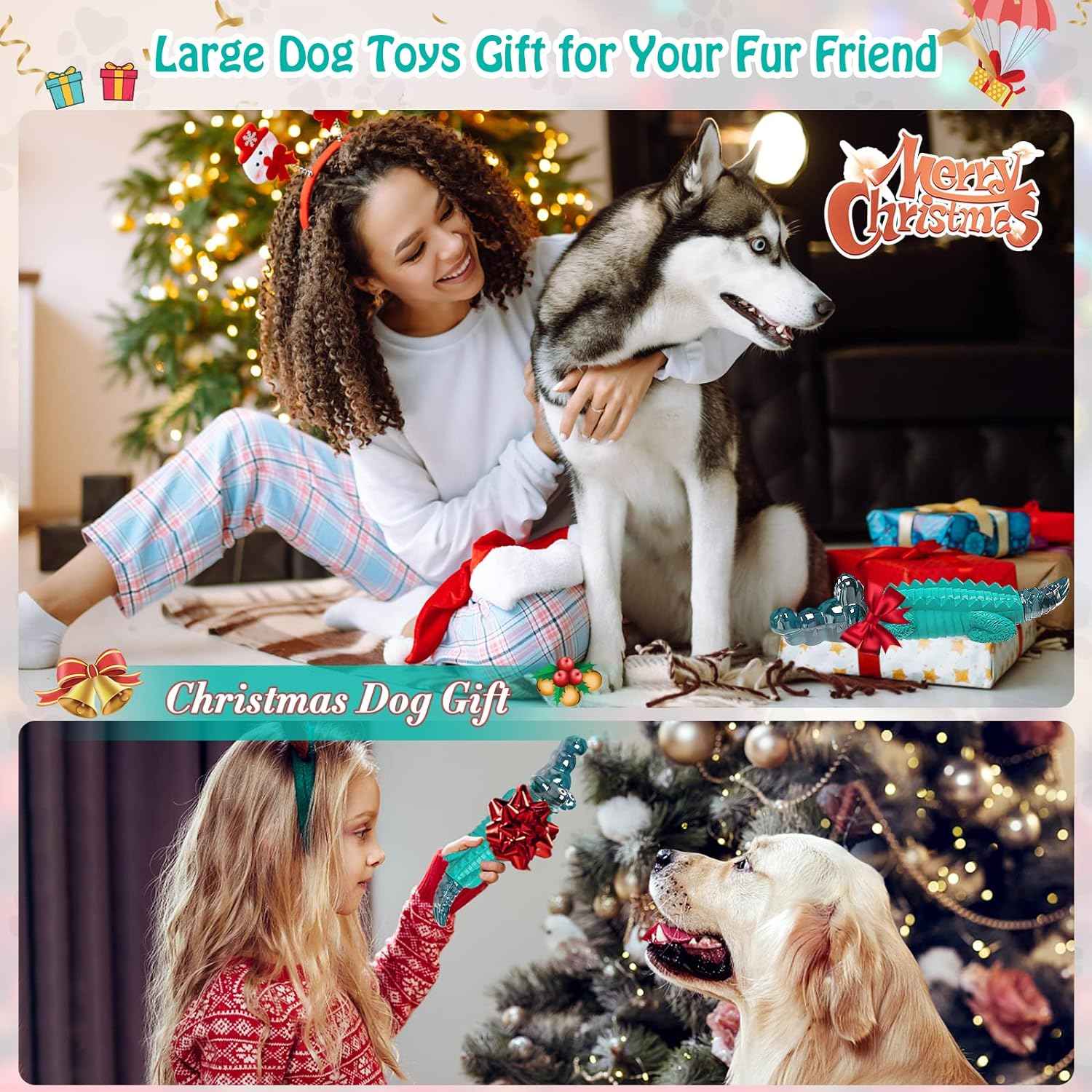 Dog Toys for Aggressive Chewers - Tough,Indestructible Dog Chew Toys for Large, Medium,Small Breed to Keep Them Busy