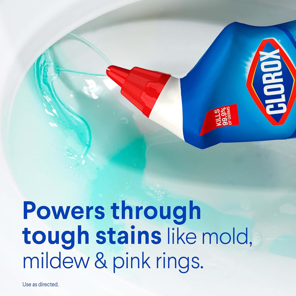 CLOROX Toilet Bowl Cleaner Clinging Bleach Gel, Ocean Mist, 24 Fl Oz, Pack of 2 (Package May Vary) - ShopUS