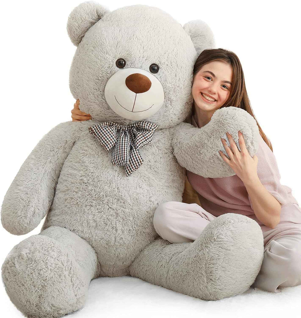 MaoGoLan Giant Teddy Bear 4 Feet,Adorable and Cuddly Big Bear Stuffed Animal 47", Classic Teddy Bear Plush Gift Decoration for Baby Shower,Party,Birthday,Valentines Day,Tan