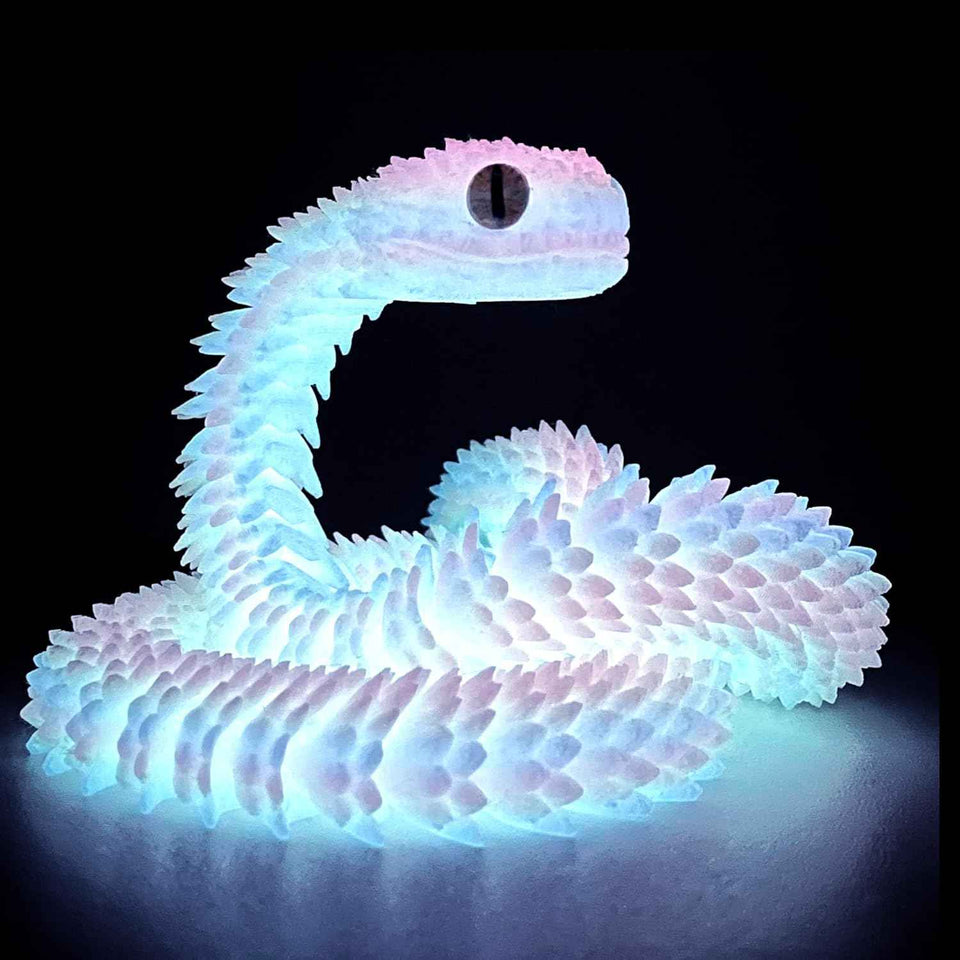 24in 3D Printed Snake Toys, Flexible 3D Printed Animal, Fidget ADHD Snake Toys, Perfect Desk Pet for Animal Collectors, Easter Basket Essentials, Easter Basket Stuffers