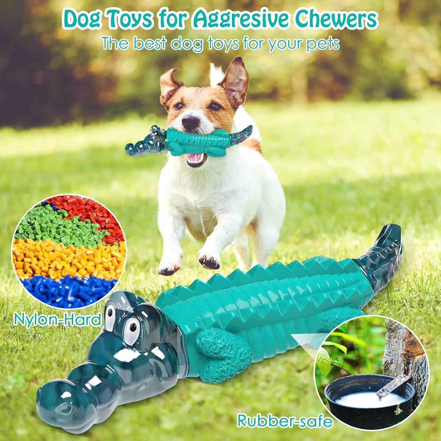 jeefome dog chew toys for aggressive chewers, tough and indestructible for medium, small, and large breeds