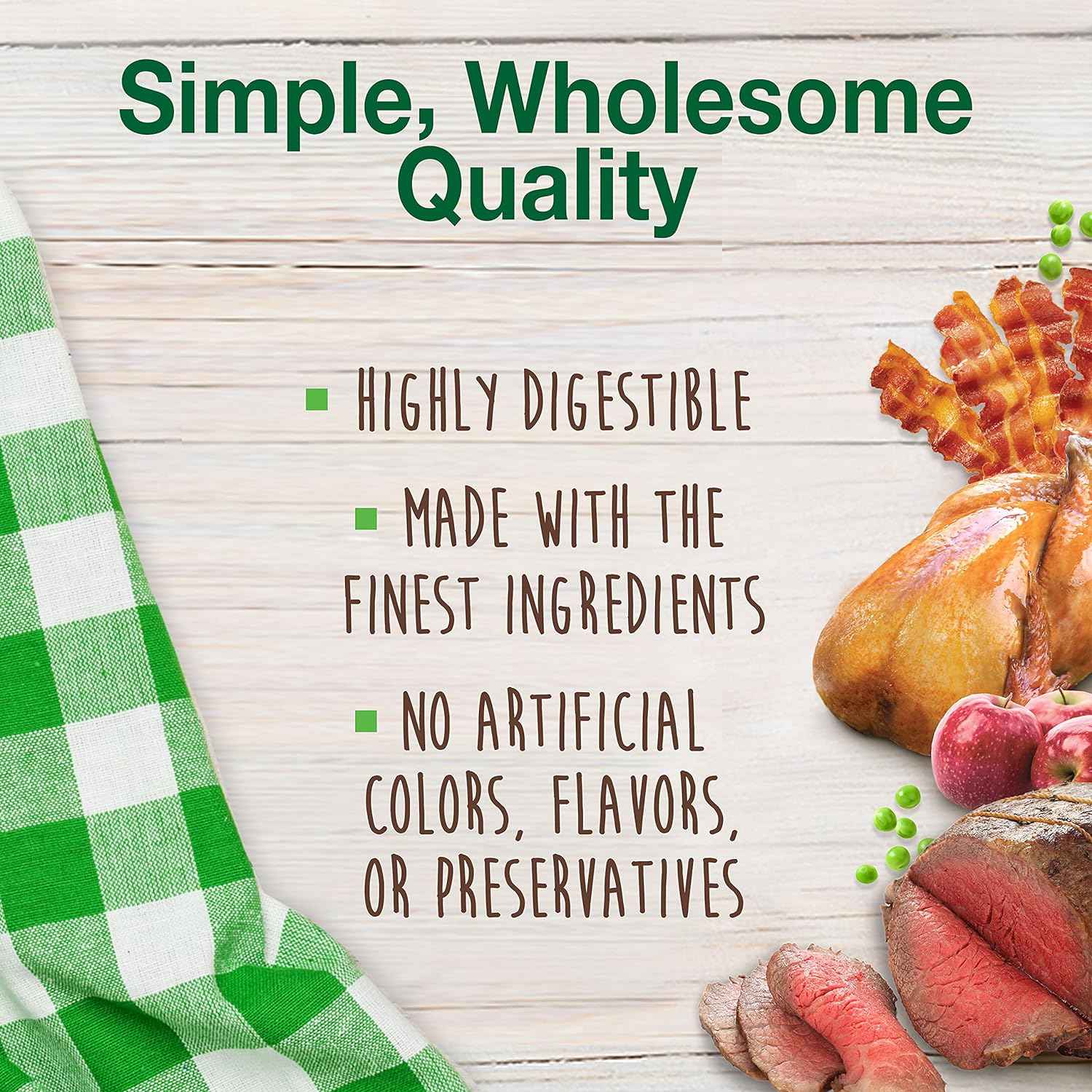 Nylabone healthy edibles natural puppy chews long lasting treats for puppies roast beef apple & bacon flavor x-small/petite 3 count