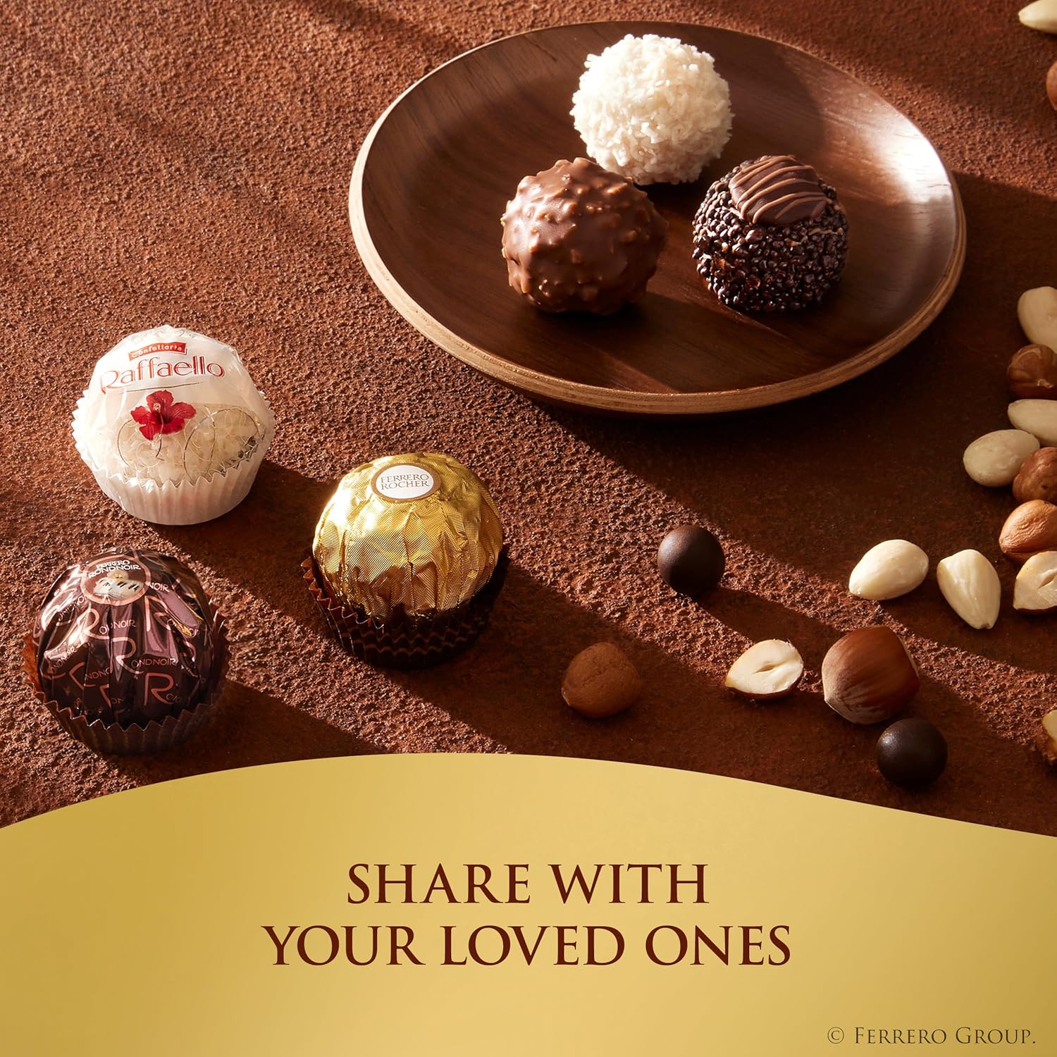 Ferrero Collection gourmet gift box, 24 assorted confections with hazelnut, dark chocolate and coconut, 9.1 oz