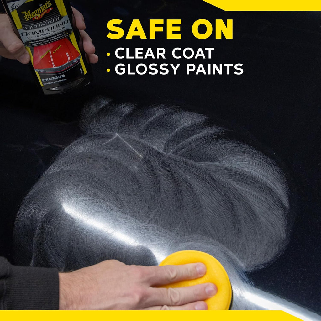 Meguiar's Ultimate Compound, 15.2 Oz, Pro-Grade Car Scratch Remover for Paint Correction and Polishing