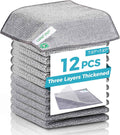12 PCS Non Scratch Wire Dishcloth, Cleans Fast Without Scratching, Stands Up to Stuck-on Grime, Multi-Surface Safe, Wire Dishwashing Rag Cleaning Power for Everyday Jobs 7.87“ x 7.87”