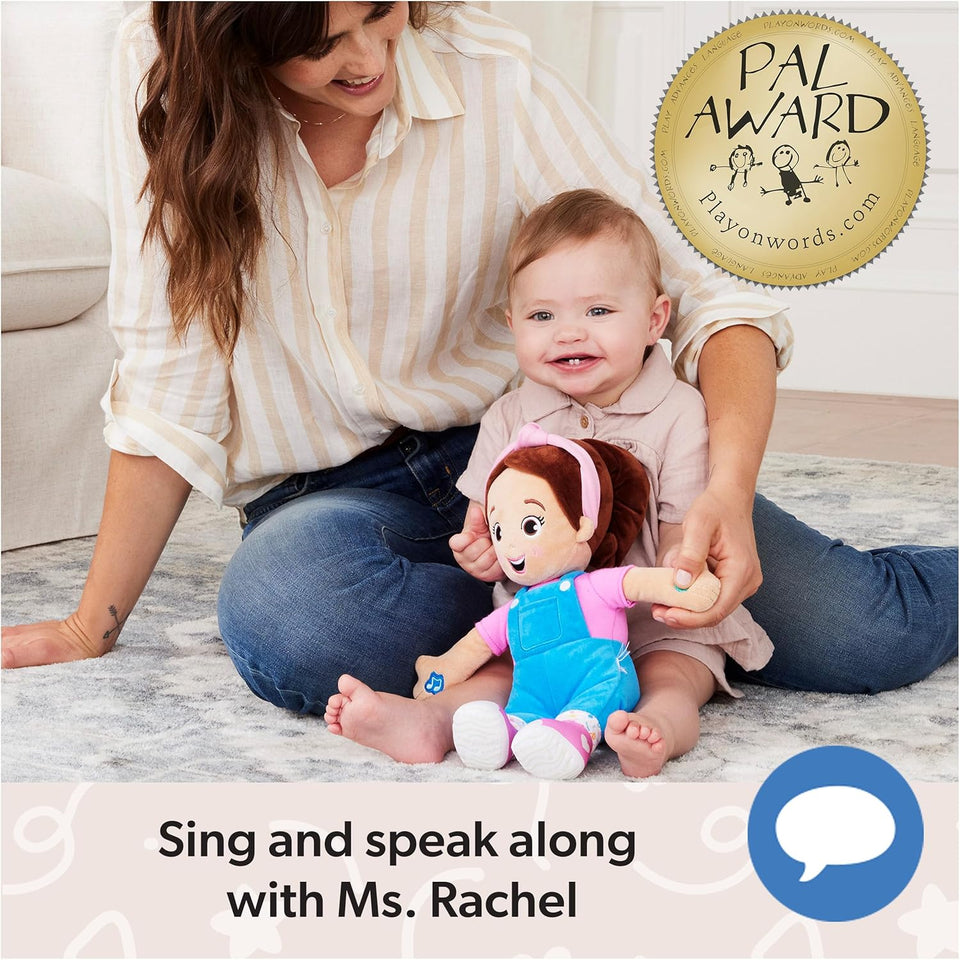 Ms. Rachel Official Speak & Sing Doll, 16” Tall Interactive Toy with 4 Songs & 16+ Phrases, Toddler Toys for Girls & Boys Ages 6 Months to 3+ Years.