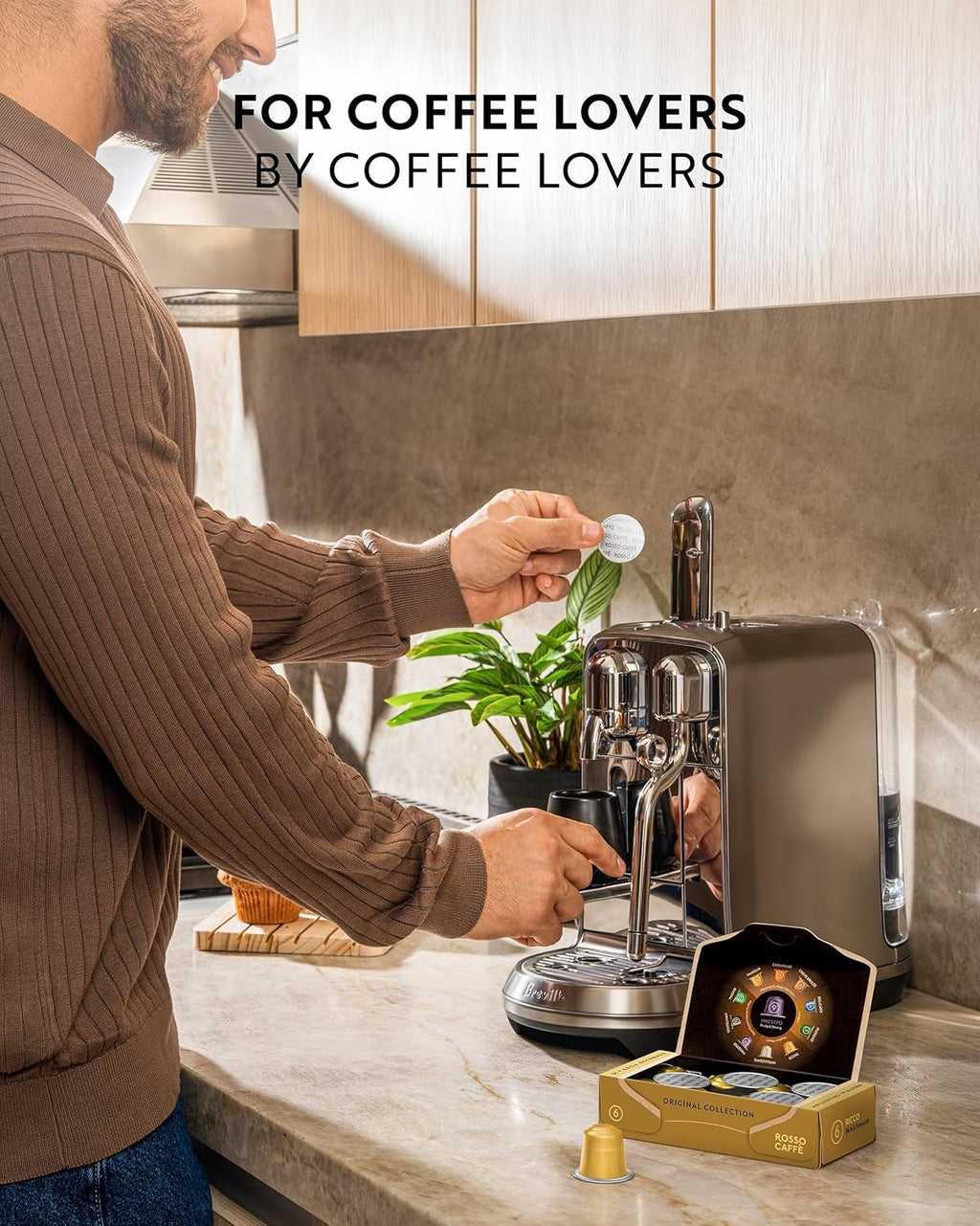 rosso caffè 120 espresso coffee pods, 6 flavors, nespresso original machines, 120 count variety pack