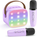 YLL Karaoke Machine for Kids, Portable Mini Speaker with 2 Wireless Microphones, TOP Kids Gifts for Girls Ages 3, 4, 5, 6, 7, 8, 9, 10+ Years Old, 4-12th Birthday Singing Present Toy Party (PLrple)