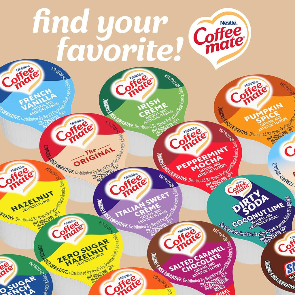 Nestle Coffee mate Original Non-Dairy Liquid Coffee Creamer Singles Pack of 180