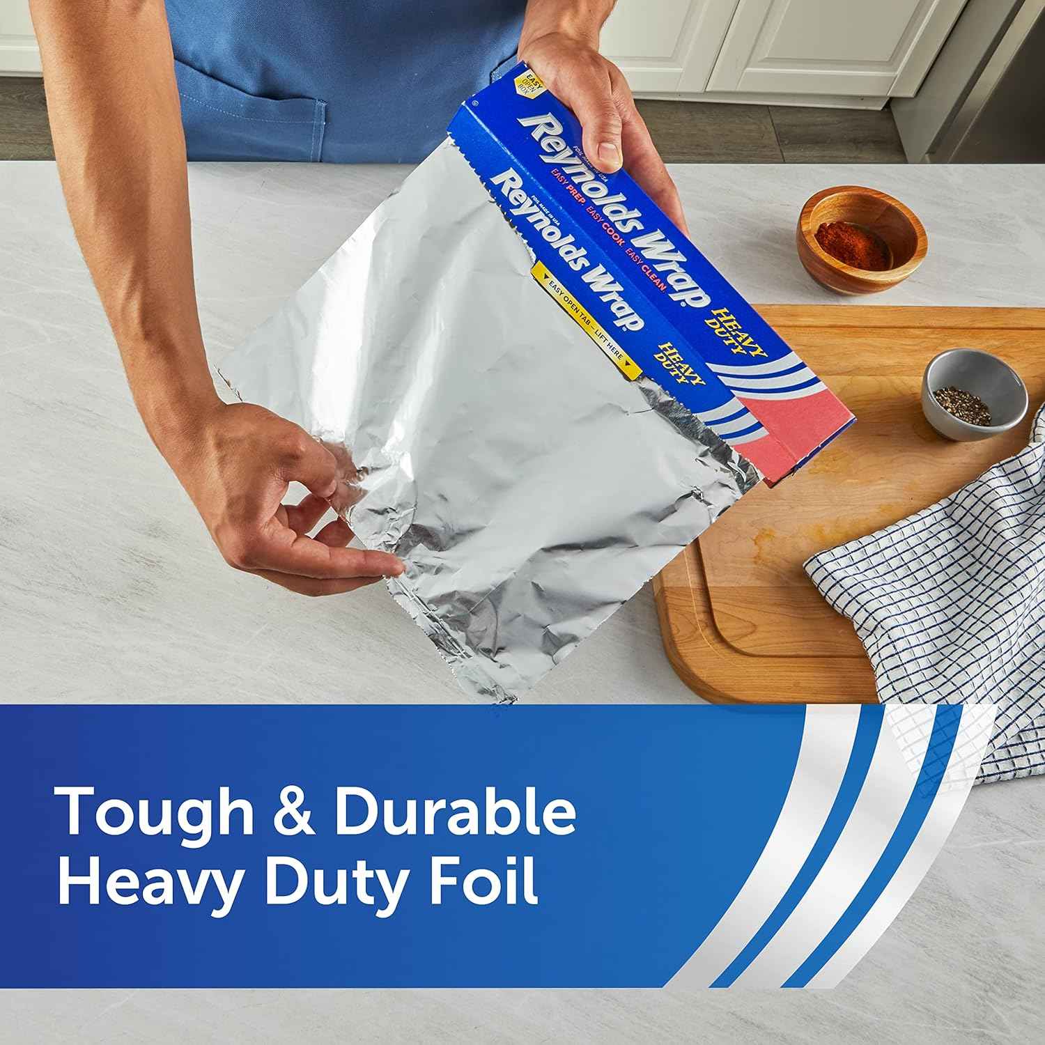 Reynolds Wrap Heavy Duty Aluminum Foil Roll 12 Inches Wide 50 Sq. Ft. Cooking Grilling
