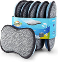 Multi-PLrpose Sponges Kitchen by Scrub-it - Non-Scratch Microfiber sponges for Cleaning, Along with Heavy Duty Scrubbing Power - Reusable Dish Sponge for Dishes, Pots and Pans (6 Pack, Small)