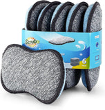 Multi-PLrpose Sponges Kitchen by Scrub-it - Non-Scratch Microfiber sponges for Cleaning, Along with Heavy Duty Scrubbing Power - Reusable Dish Sponge for Dishes, Pots and Pans (6 Pack, Small)