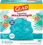 Glad Tall Kitchen Trash Bags 13 Gallon, MaxStrength Cherry Blossom Garbage Bags, Drawstring, 90 Count - ShopUS