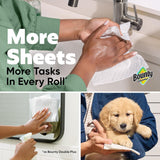 Bounty Quick Size Paper Towels, White, 8 Family Rolls, Fast Absorption and Convenient Everyday Cleanup