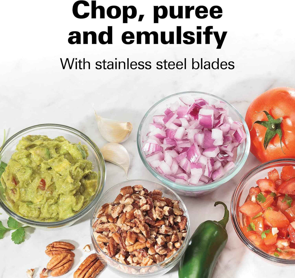 Hamilton Beach 3-Cup Electric Vegetable Chopper & Mini Food Processor, 350 Watts, Stainless Steel